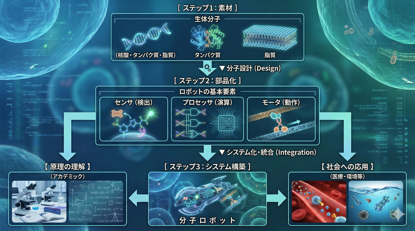 分子ロボット：構築プロセス図